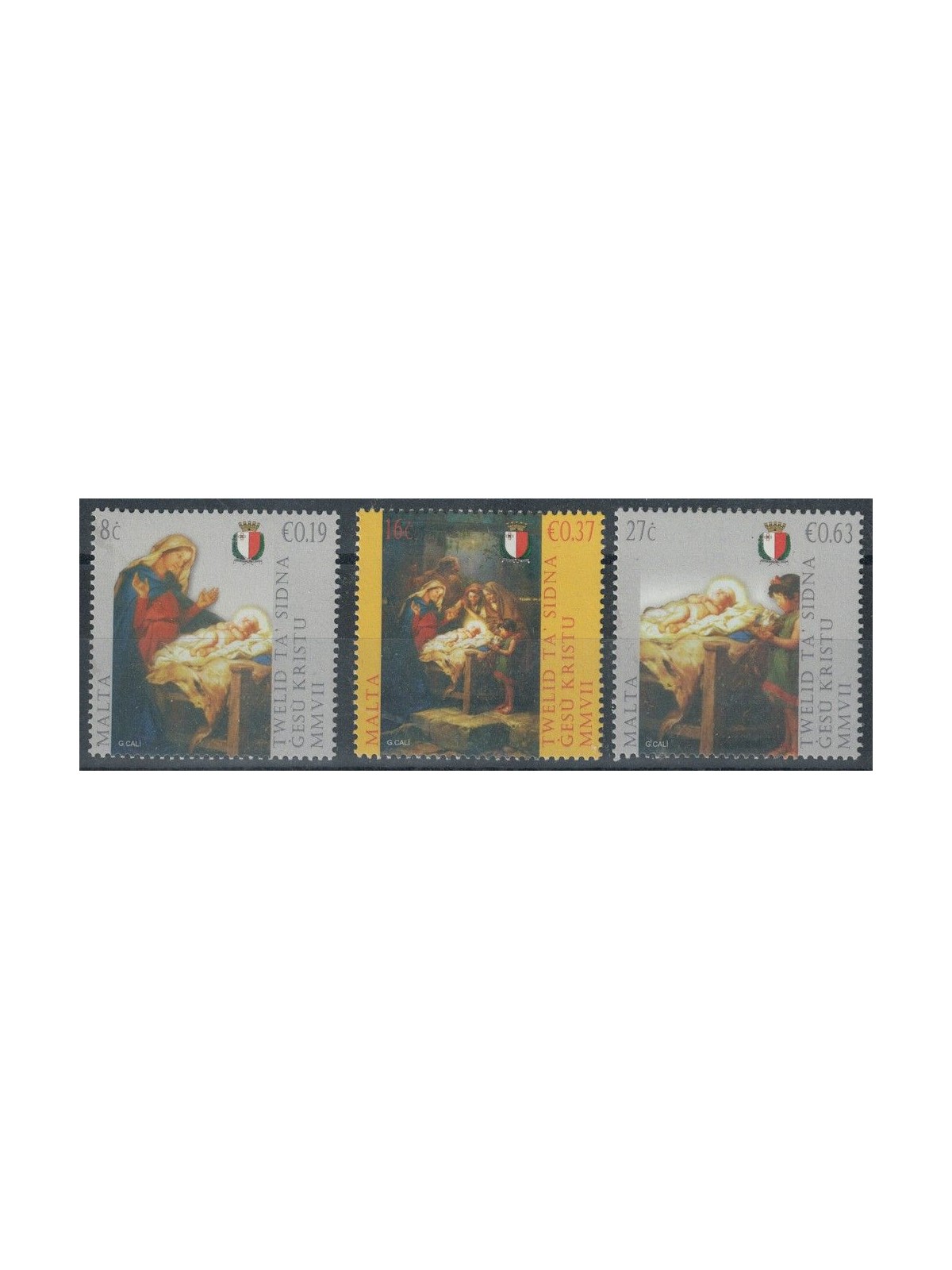 MALTA 2007 Natale 3v MNH**