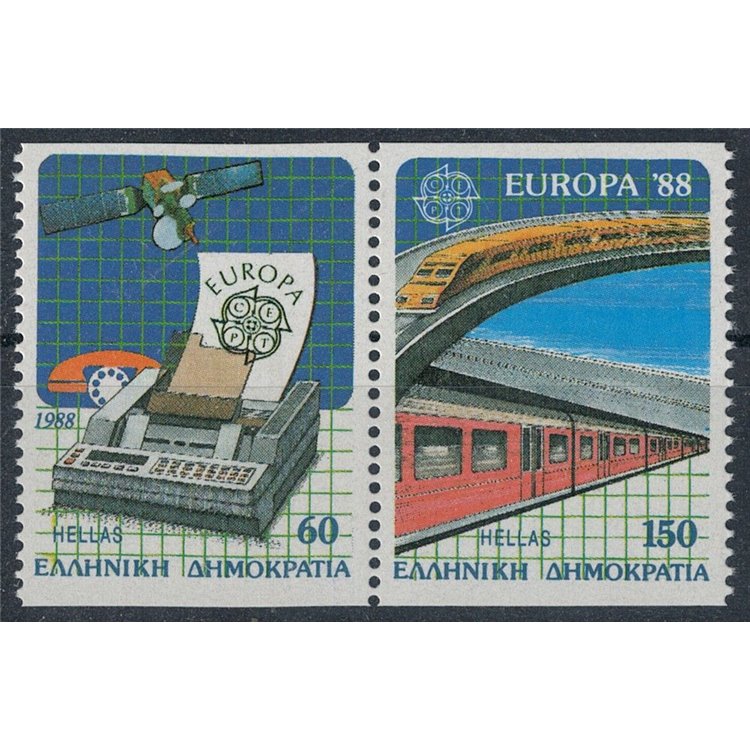 GREECE 1988 Europe (from booklet) 2v MNH**