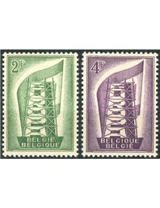 BELGIO 1956 Europa 2v MNH**