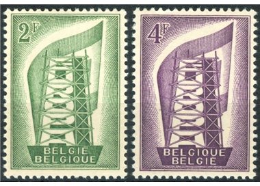 BELGIUM 1956 Europe 2v MNH**