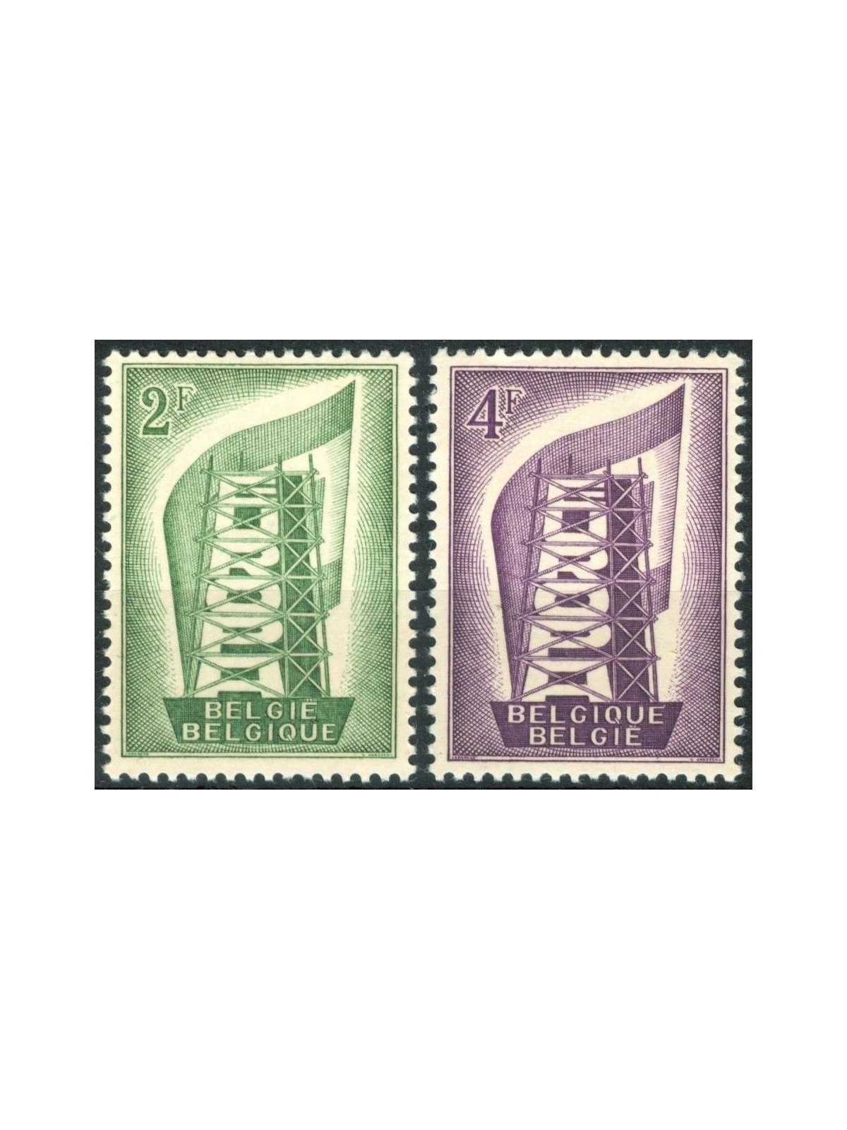 BELGIUM 1956 Europe 2v MNH**