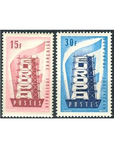 FRANCIA 1956 Europa 2v MNH**