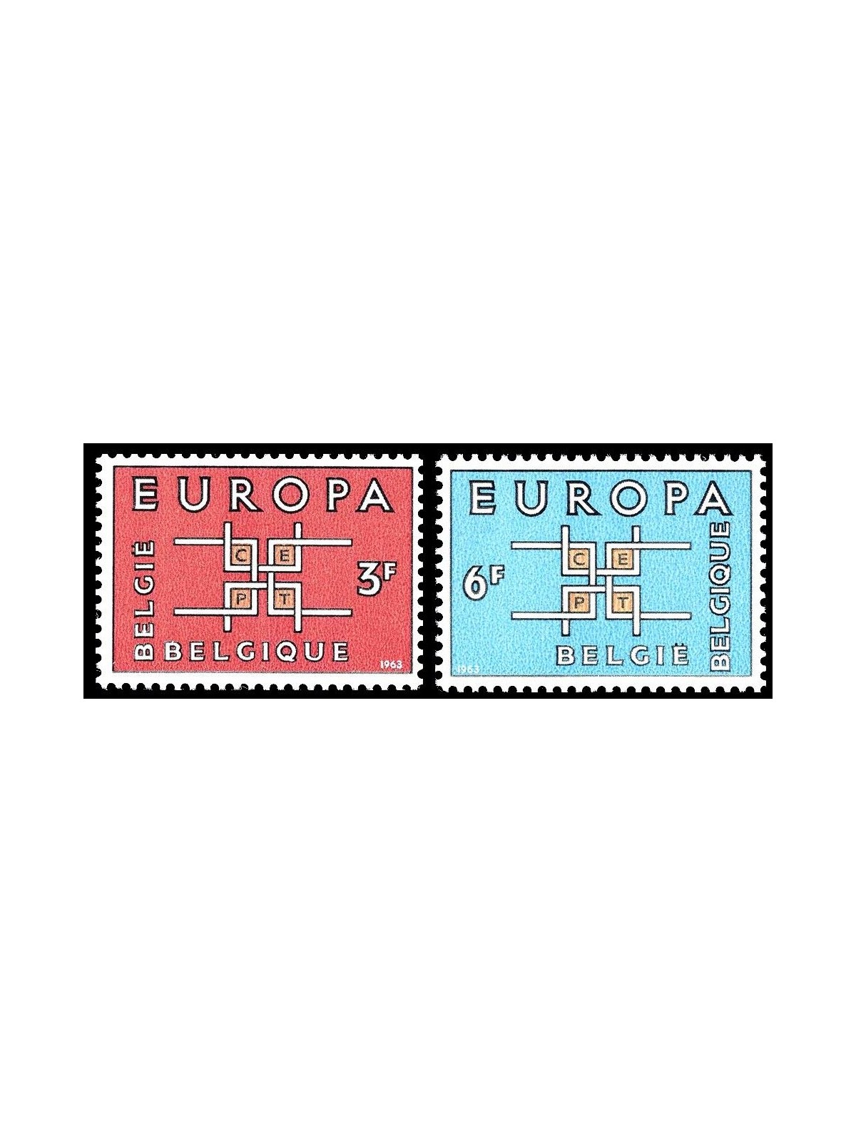 BELGIUM 1963 Europe 2v MNH**
