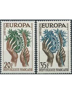 FRANCE 1957 Europe 2v MNH**