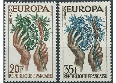 FRANCE 1957 Europe 2v MNH**