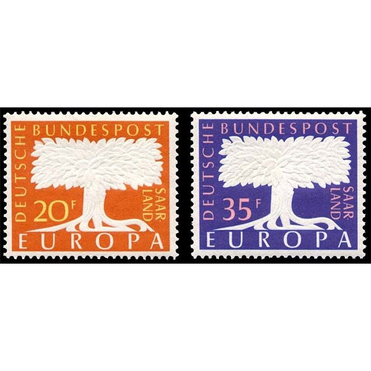 GERMANIA SARRE 1957 Europa 2v MNH**