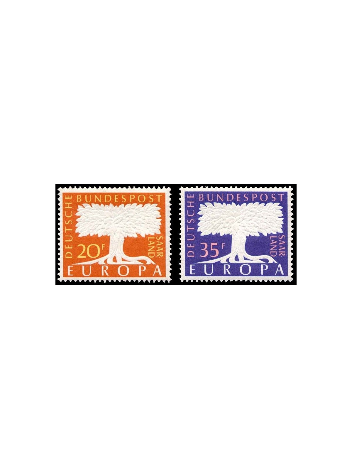 GERMANY SARRE 1957 Europe 2v MNH**