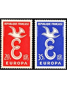FRANCE 1958 Europe 2v MNH**