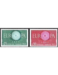 FRANCIA 1960 Europa 2v MNH**
