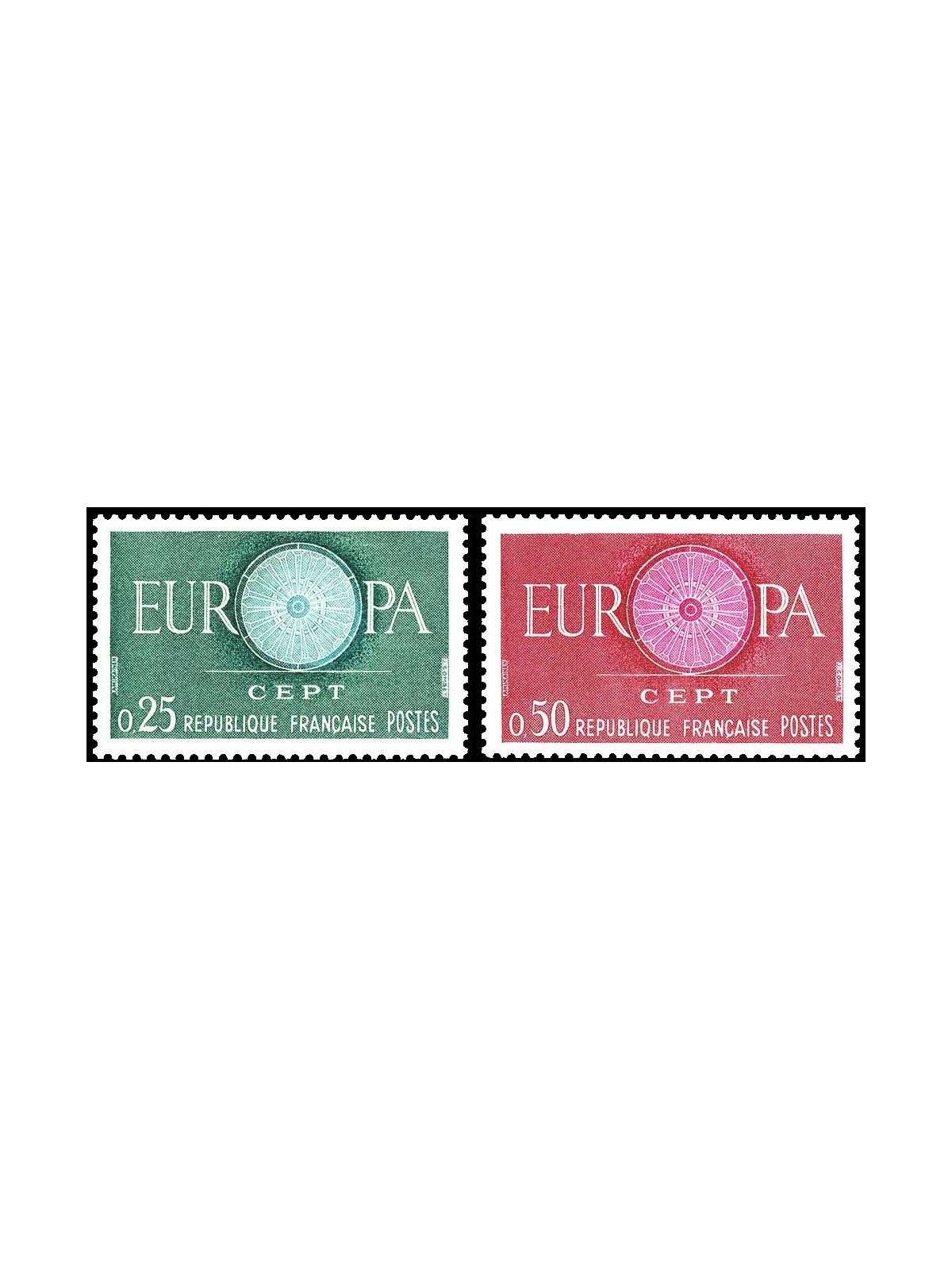 FRANCE 1960 Europe 2v MNH**