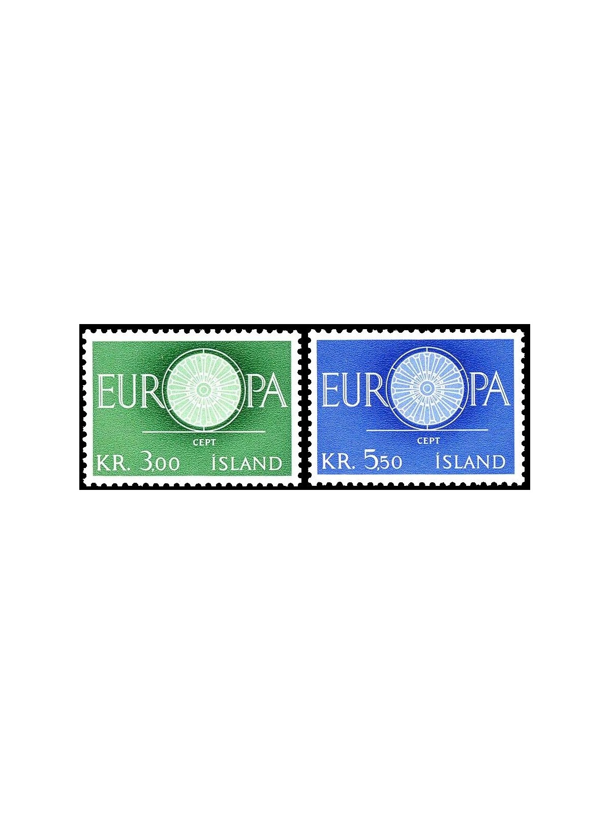 ICELAND 1960 Europe 2v MNH**