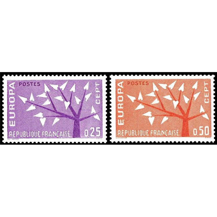 FRANCIA 1962 Europa 2v MNH**