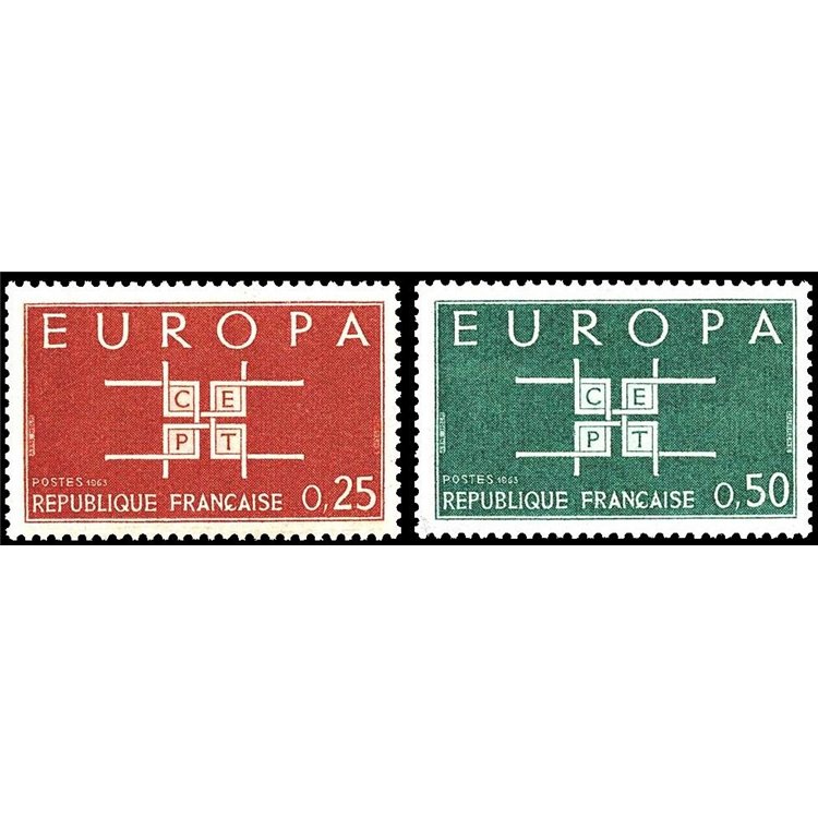 FRANCE 1963 Europe 2v MNH**