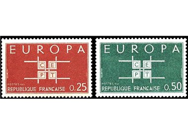 FRANCE 1963 Europe 2v MNH**