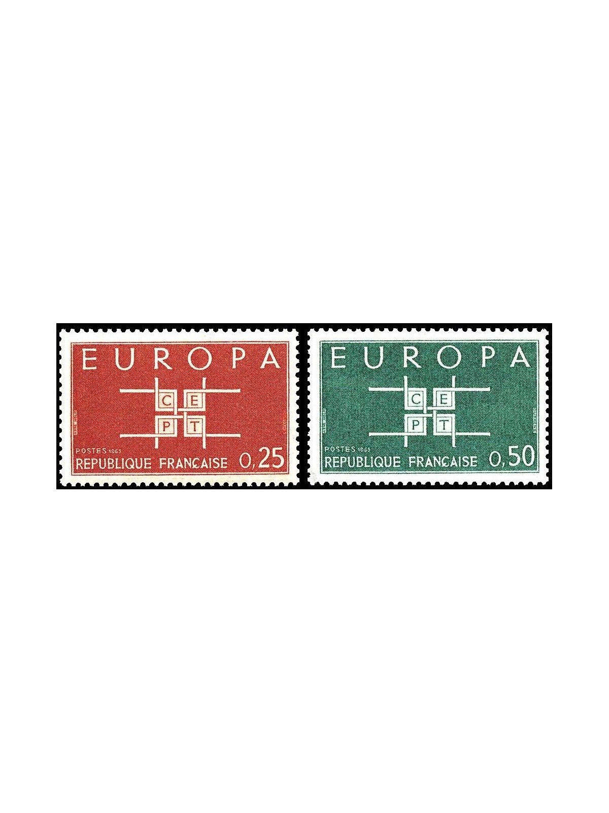 FRANCE 1963 Europe 2v MNH**