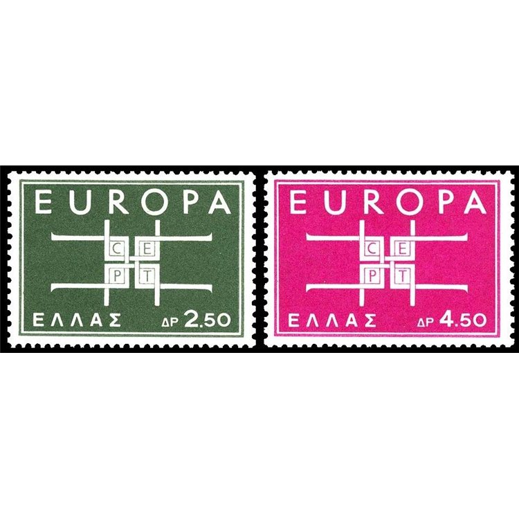 GREECE 1963 Europe 2v MNH**