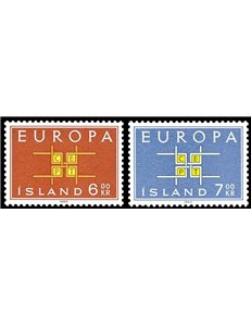 ISLANDA 1963 Europa 2v MNH**