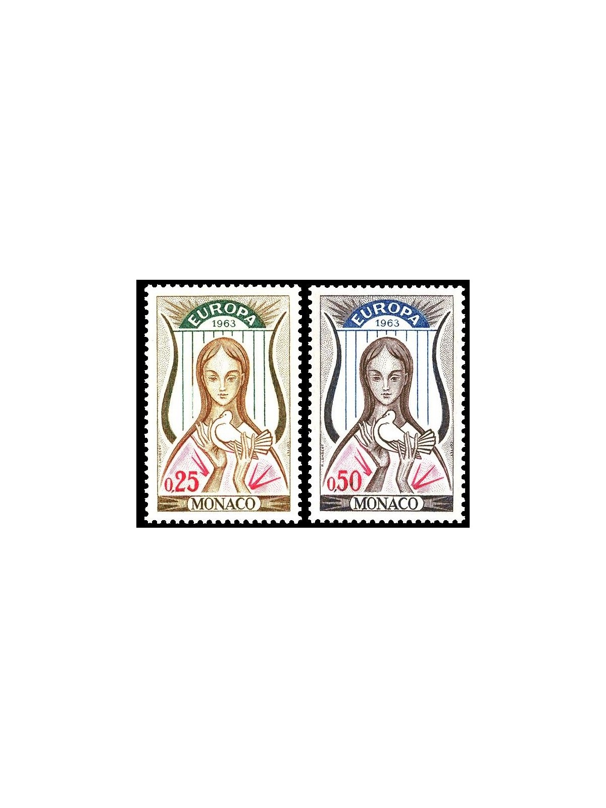 MONACO 1963 Europe 2v MNH**