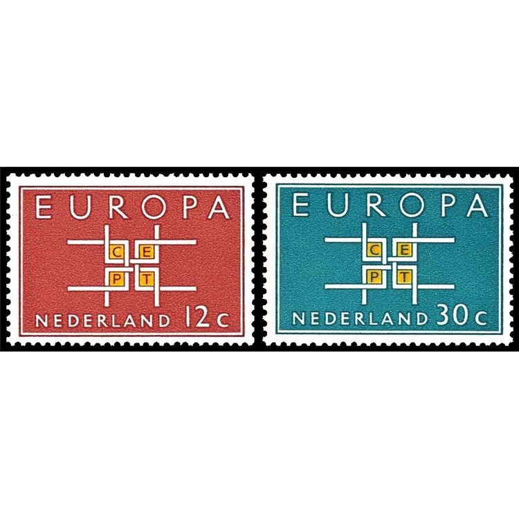 NETHERLANDS 1963 Europe 2v MNH**