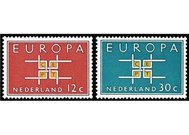 NETHERLANDS 1963 Europe 2v MNH**