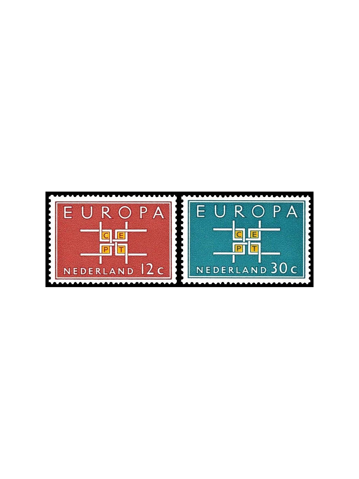 NETHERLANDS 1963 Europe 2v MNH**