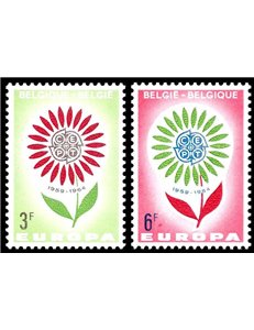 BELGIUM 1964 Europe 2v MNH**