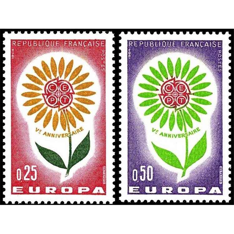 FRANCE 1964 Europe 2v MNH**