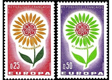 FRANCE 1964 Europe 2v MNH**