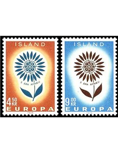 ICELAND 1964 Europe 2v MNH**