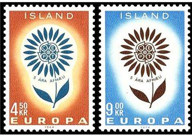 ISLANDA 1964 Europa 2v MNH**