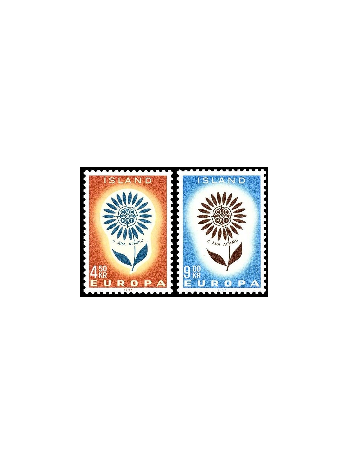 ISLANDA 1964 Europa 2v MNH**