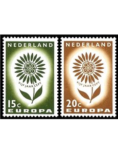 OLANDA 1964 Europa 2v MNH**