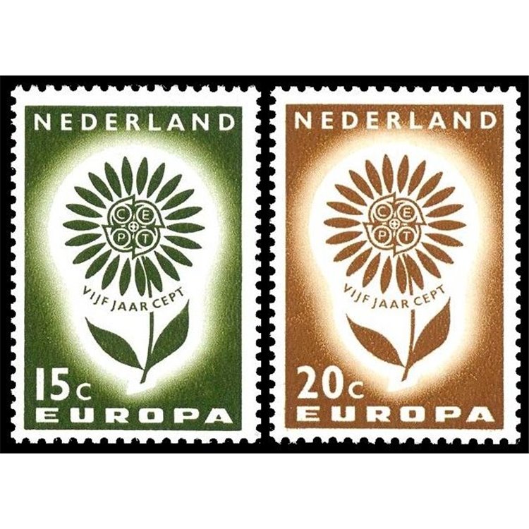 NETHERLANDS 1964 Europe 2v MNH**