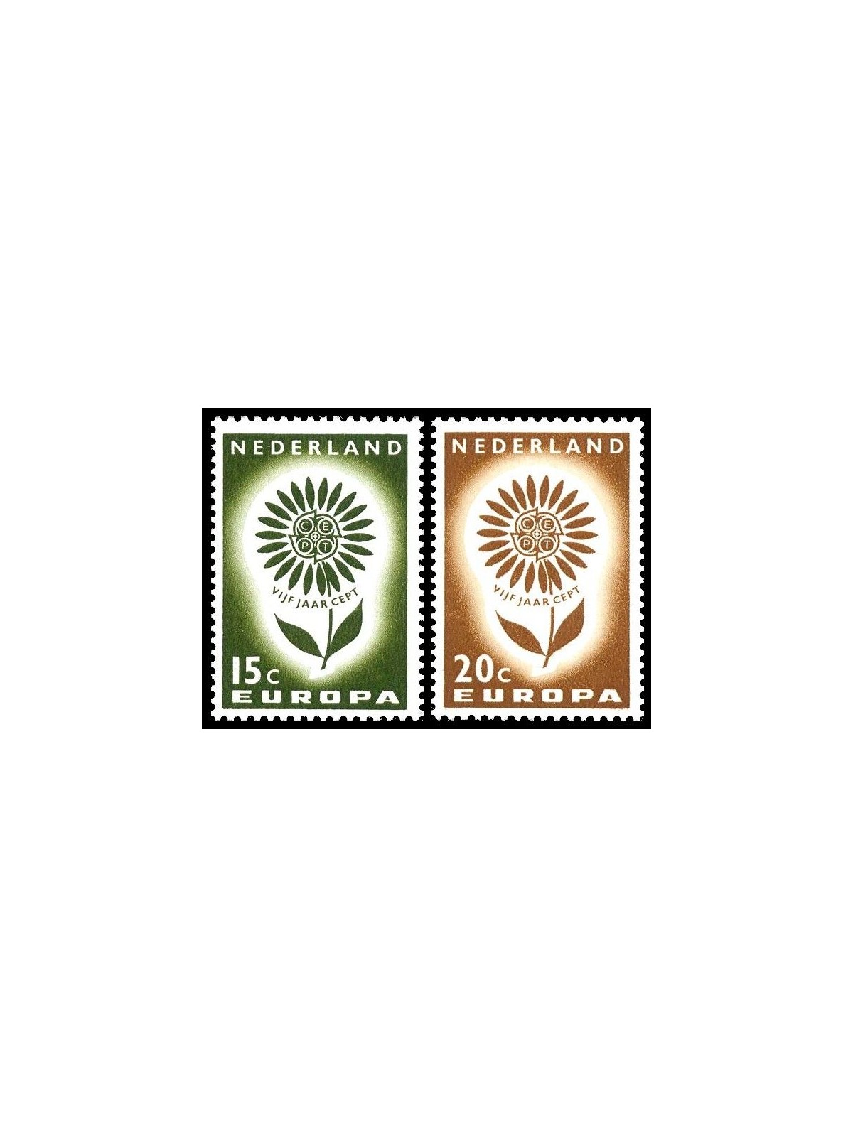 NETHERLANDS 1964 Europe 2v MNH**