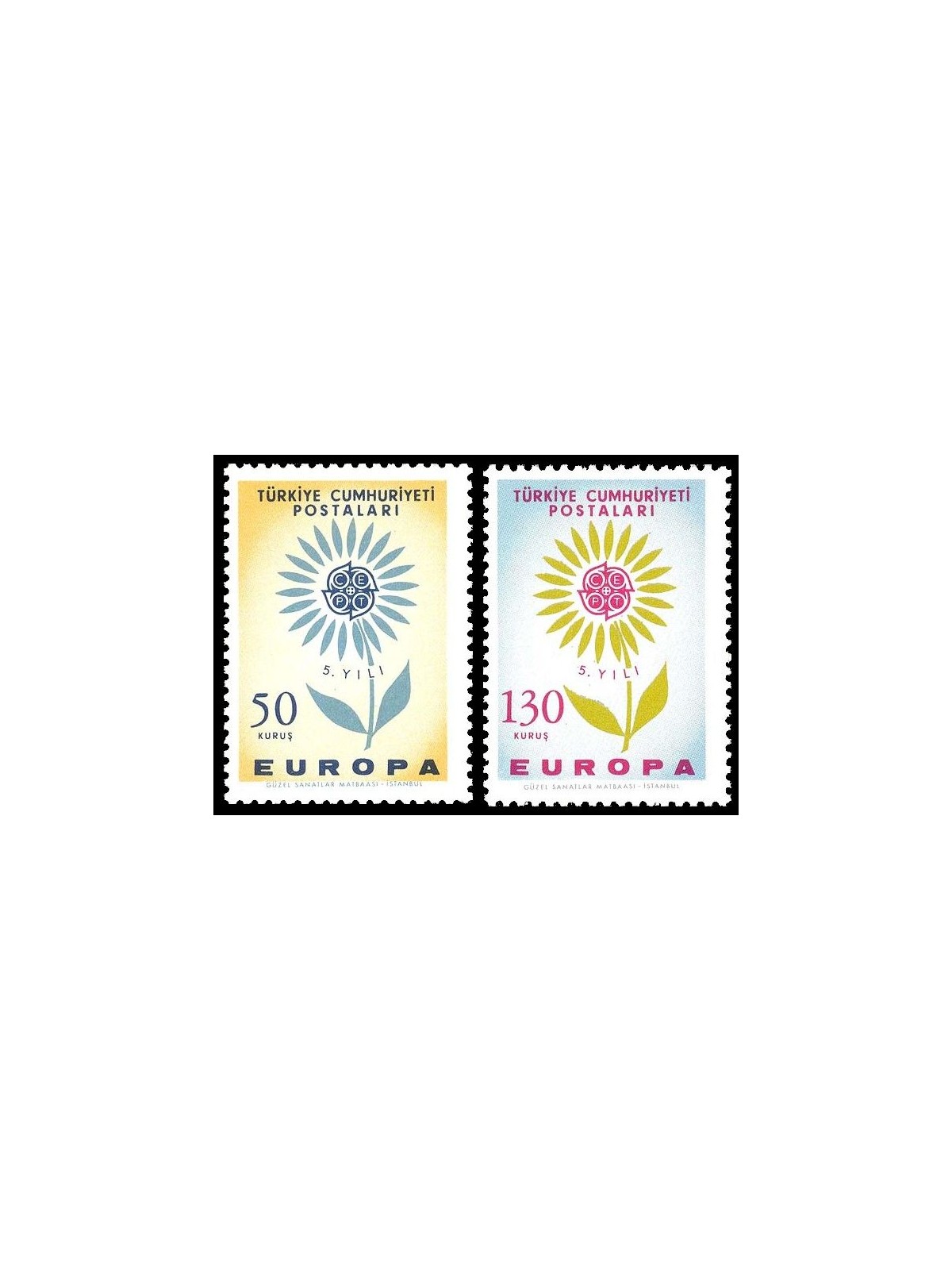 Türkiye 1964 Europe 2v MNH**