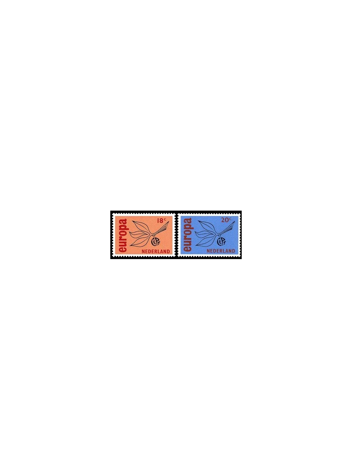 NETHERLANDS 1965 Europe 2v MNH**