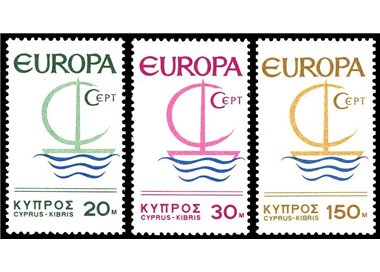 CYPRUS 1966 Europe 3v MNH**