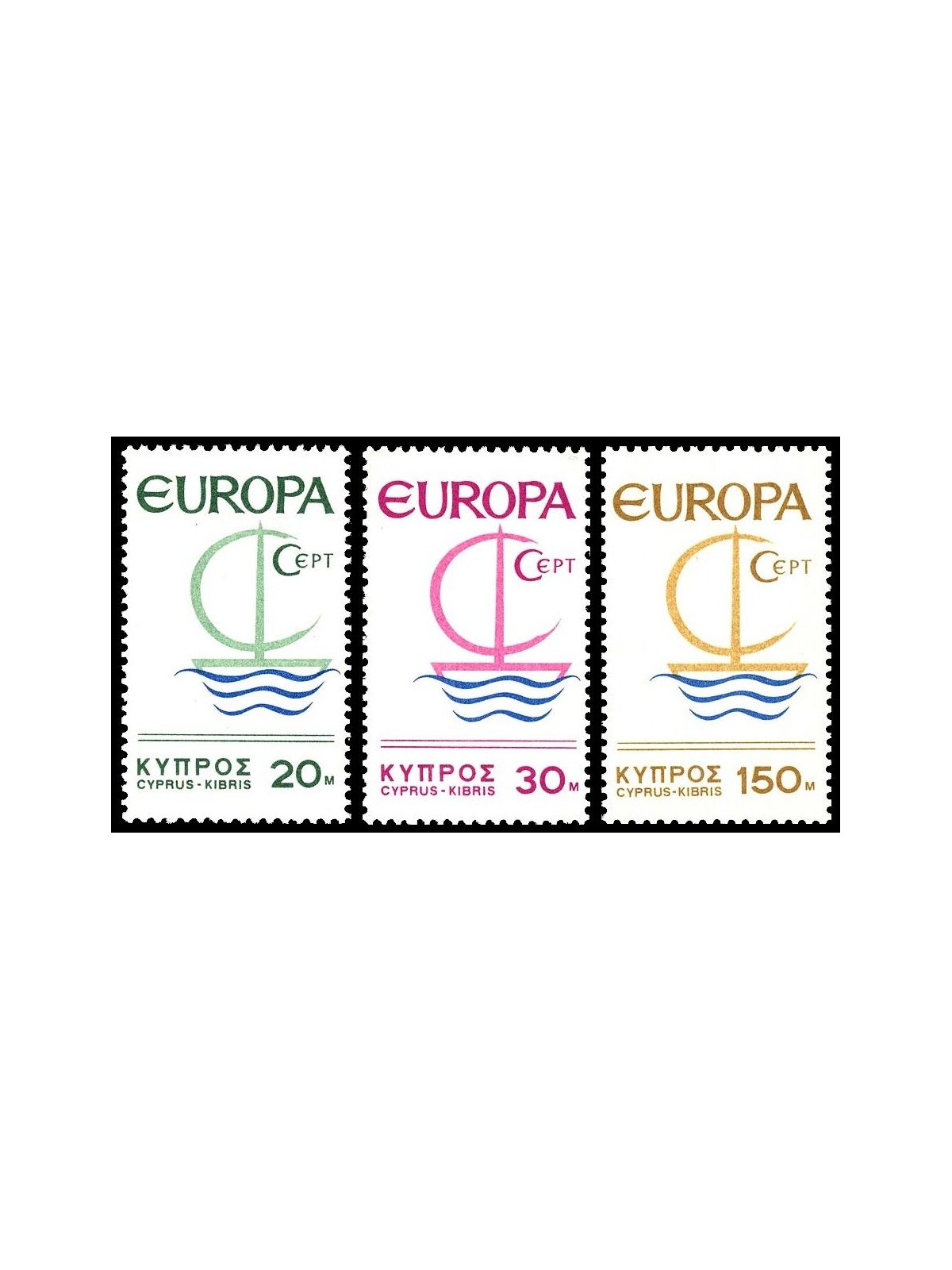 CYPRUS 1966 Europe 3v MNH**