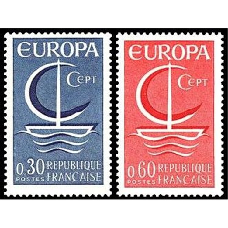 FRANCE 1966 Europe 2v MNH**