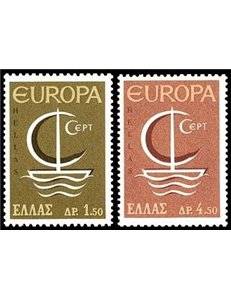 GREECE 1966 Europe 2v MNH**