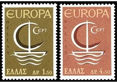 GRECIA 1966 Europa 2v MNH**