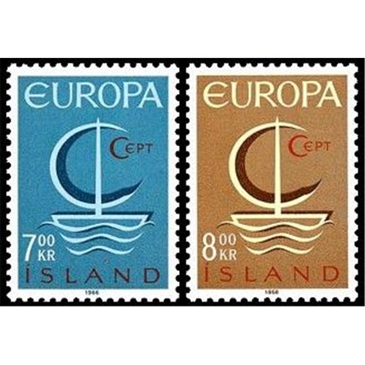ICELAND 1966 Europe 2v MNH**