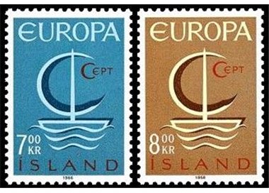 ICELAND 1966 Europe 2v MNH**