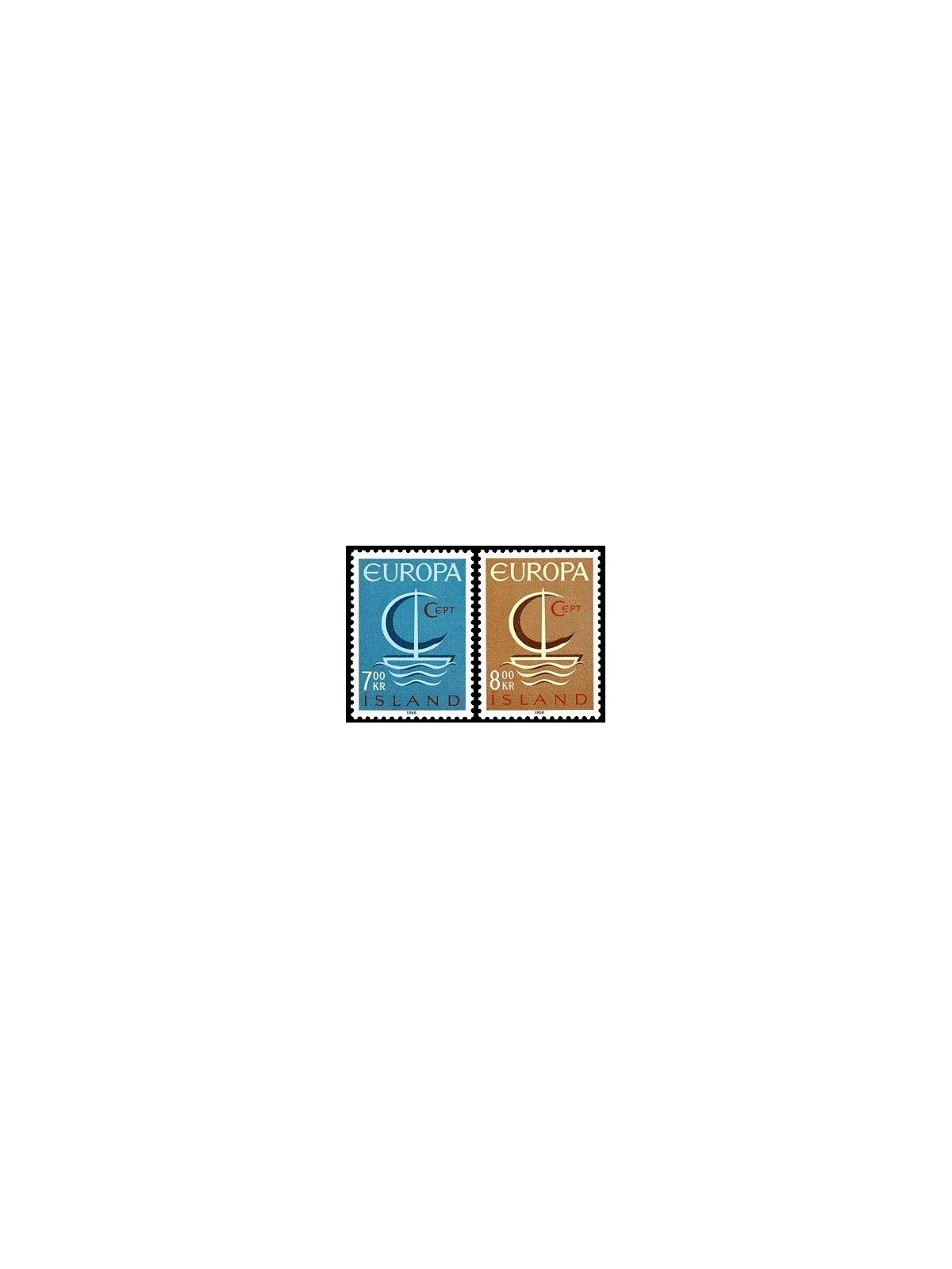 ICELAND 1966 Europe 2v MNH**