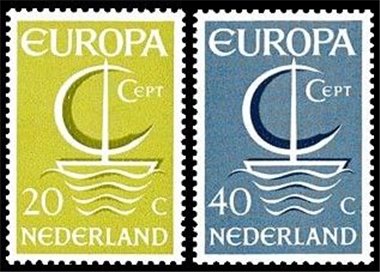 OLANDA 1966 Europa 2v MNH**