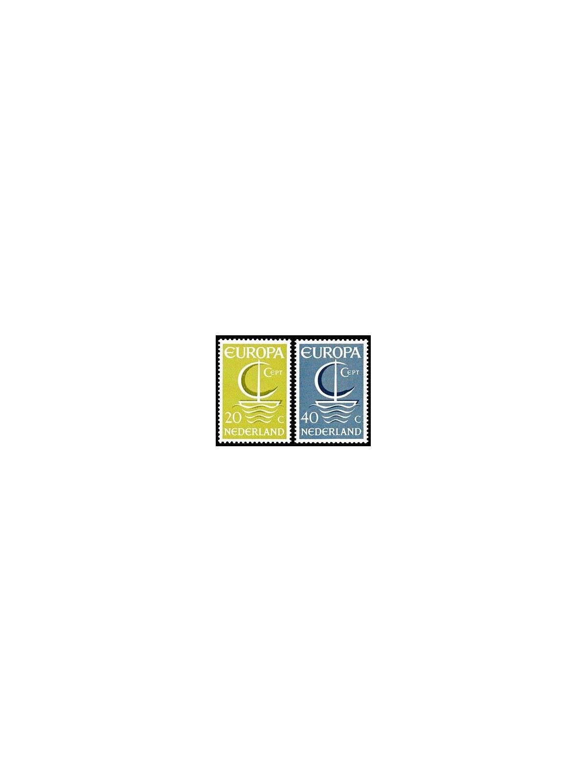 NETHERLANDS 1966 Europe 2v MNH**