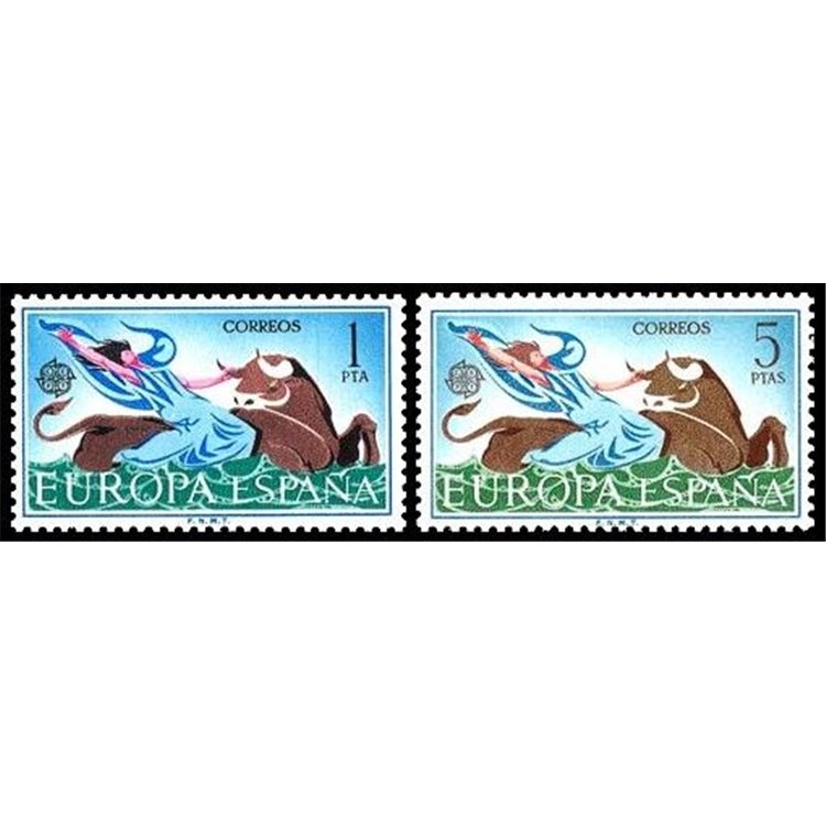 SPAIN 1966 Europe 2v MNH**