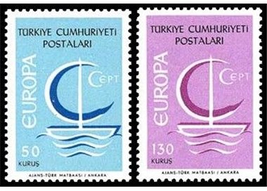 Türkiye 1966 Europe 2v MNH**