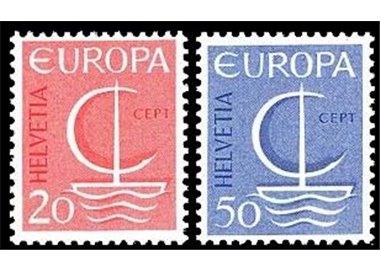 SWITZERLAND 1966 Europe 2v MNH**