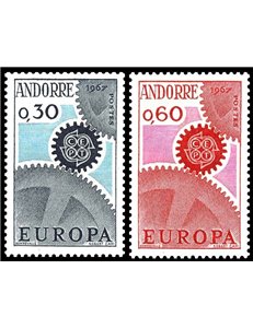 FRENCH ANDORRA 1967 Europe 2v MNH**